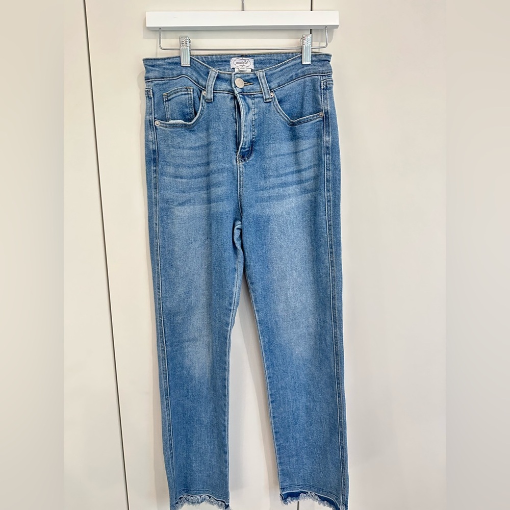 MUDPIE CROPPED FRINGE JEANS